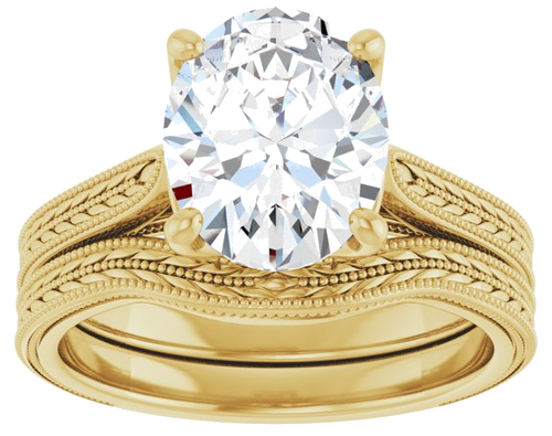 Sužadėtuvių Žiedas „Solitaire“ 14k yellow gold Oval 10mm x 8mm (8)