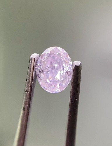 0.26 carat Fancy Light Purplish Pink-SI1 Natūralus Oval Deimantas (1)