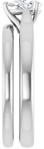 14K White 6x4 mm Pear Engagement Ring Mounting (9)