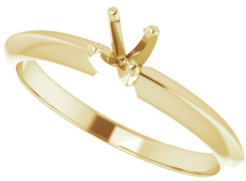 Sužadėtuvių Žiedas „Lightweight Solitaire“ 14k yellow gold Round 3.5mm x 3.9mm (5)