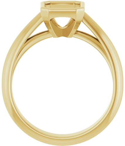 Sužadėtuvių Žiedas „Bezel-Set Solitaire“ 14k yellow gold Emerald 8mm x 6mm (2)