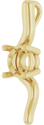 Pakabukas „Freeform Solitaire“ 14k yellow gold Round 6.5mm (2)