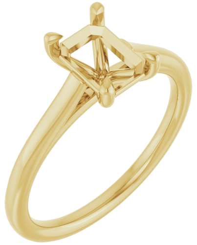 Sužadėtuvių Žiedas „Claw-Pong“ 14k yellow gold Emerald 7mm x 5mm (1)