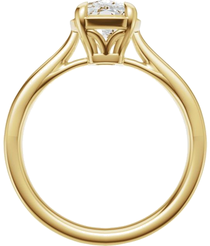 Sužadėtuvių Žiedas „Claw-Prong Solitaire Bezel-Style“ 14k yellow gold Elongated Cushion 8mm x 6mm (2)