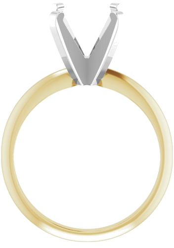 Sužadėtuvių Žiedas „Solitaire“ 585 Baltojo Ir Geltonojo Aukso Round 9mm (2)