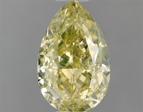 1.0 carat Fancy  Yellow-SI2 Natūralus Pear Deimantas (1)