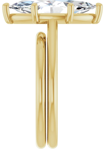 Sužadėtuvių Žiedas 14k yellow gold Marquise 16mm x 8mm (9)