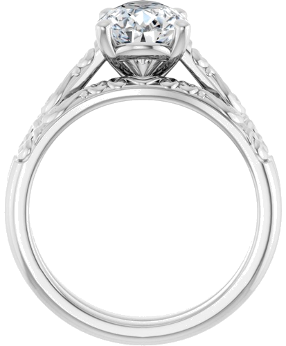 Sužadėtuvių Žiedas „Solitaire“ 14k white gold Pear 10mm x 7mm (7)