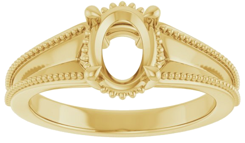 Sužadėtuvių Žiedas „Claw-Prong Solitaire“ 14k yellow gold Oval 8mm x 6mm (3)