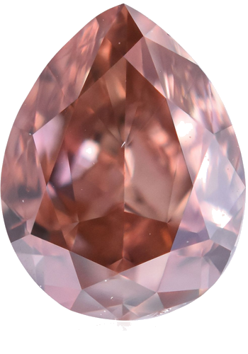 0.5 carat Fancy Deep Orangey Pink-VS2 Natūralus Pear Deimantas (1)