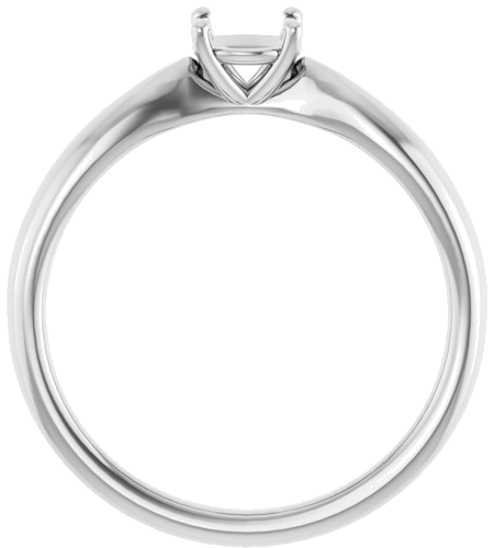 Sužadėtuvių Žiedas „Solitaire“ 585 Baltojo Aukso Round 5.2mm (2)