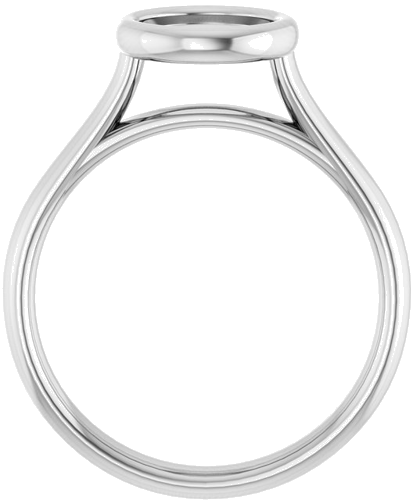 14K White  7 mm Round Solitaire Engagement Ring Mounting (2)