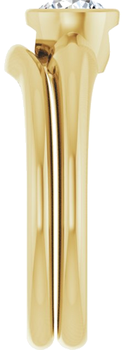 Sužadėtuvių Žiedas „Bezel-Set Solitaire“ 14k yellow gold Round 5.2mm (9)
