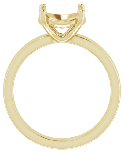 14K Yellow 9 mm Round Solitaire Engagement Ring Mounting (2)