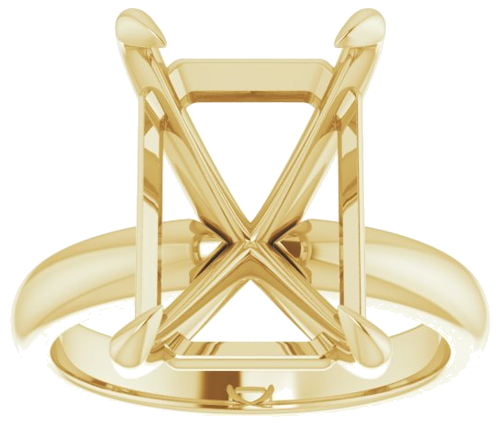 Sužadėtuvių Žiedas „Claw-Prong Solitaire“ 14k yellow gold Emerald 14mm x 10mm (3)