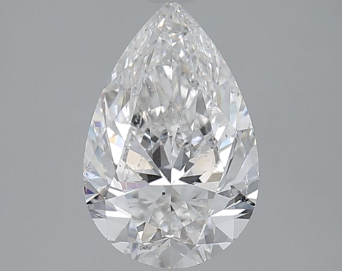 2.5 carat D-SI2 Natūralus Pear Deimantas (1)