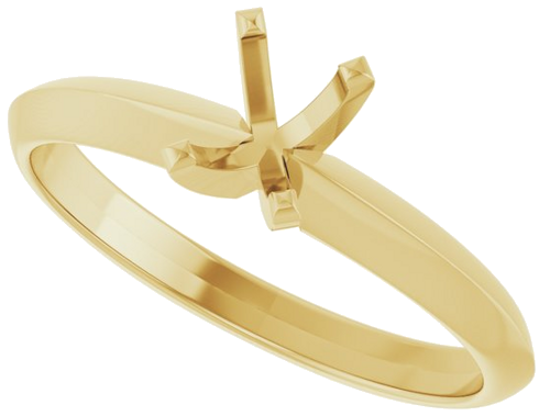 Sužadėtuvių Žiedas „Lightweight Solitaire“ 14k yellow gold Elongated Cushion 6mm x 4mm (5)