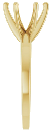 14K Yellow 9.1-9.7 mm Round 6-Prong Solitaire Engagement Ring Mounting (4)