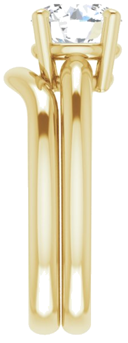 14K Yellow 7.4 mm Round Engagement Ring Mounting (9)