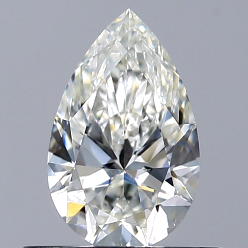 0.5 carat H-VS2 Natūralus Pear Deimantas (1)