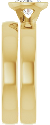 Sužadėtuvių Žiedas „Bezel-Set Solitaire“ 14k yellow gold Oval 7mm x 5mm (9)
