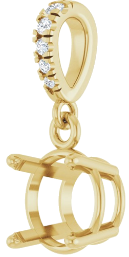 Pakabukas „Accented“ 14k yellow gold Round 6.5mm (2)