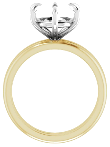 Sužadėtuvių Žiedas „Claw-Prong“ 14k yellow/white gold Round 9.4mm (7)