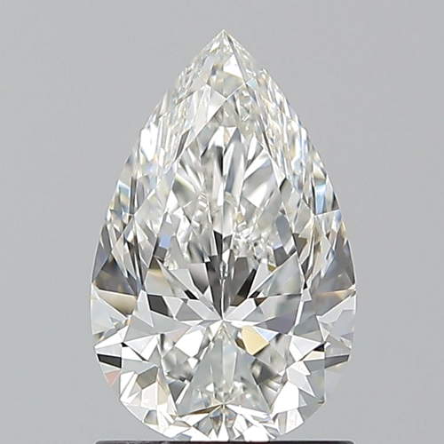 1.3 carat G-VVS2 Natūralus Pear Deimantas (1)