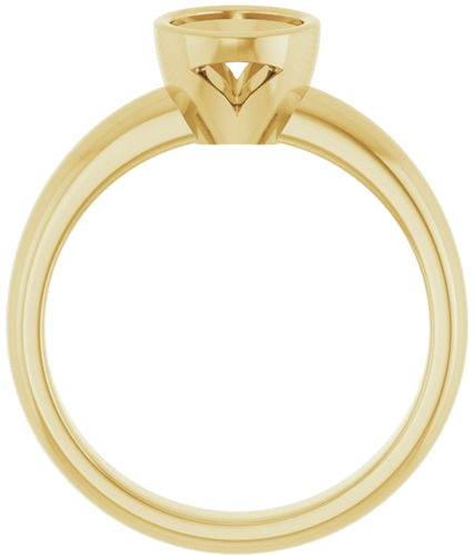 Sužadėtuvių Žiedas „Bezel-Set Solitaire“ 14k yellow gold Oval 8mm x 6mm (2)