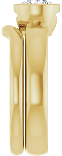 Sužadėtuvių Žiedas „Bezel-Set Solitaire“ 14k yellow gold Round 6mm (9)