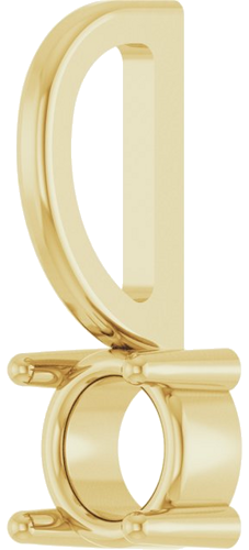 Pakabukas „Solitaire Charm“ 585 Geltonojo Aukso Round 4mm (2)