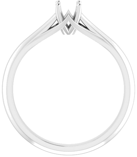 Sužadėtuvių Žiedas „Solitaire“ 585 Baltojo Aukso Round 4.1mm (2)