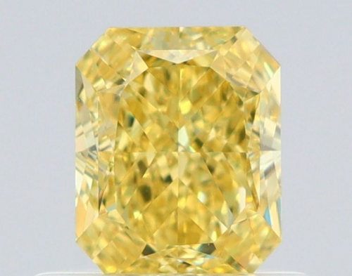 0.64 carat Fancy Intense Yellow-IF Natūralus Radiant Deimantas (1)