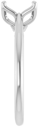 14K White  9x7 mm Oval Solitaire Engagement Ring Mounting (4)