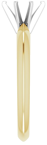 Sužadėtuvių Žiedas „Solitaire“ 585 Baltojo Ir Geltonojo Aukso Oval 6.5mm x 4.5mm (4)