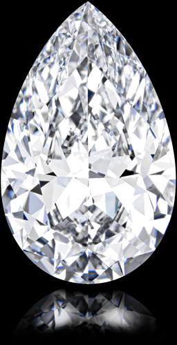 7.16 carat D-FL Natūralus Pear Deimantas (1)