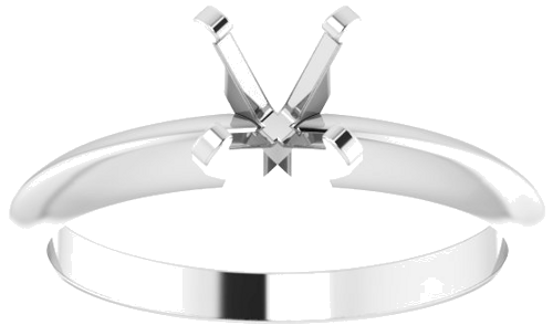 Sužadėtuvių Žiedas „Solitaire“ 585 Baltojo Aukso Round 5.2mm (3)