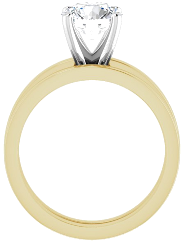 Sužadėtuvių Žiedas „Solitaire“ 14k yellow/white gold Round 7.4mm (7)