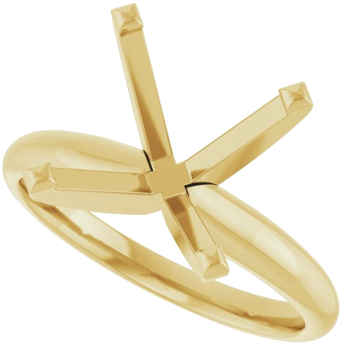 Sužadėtuvių Žiedas „Solitaire“ 14k yellow gold Square 8mm (5)