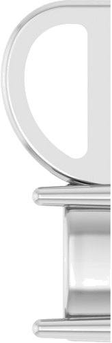 Pakabukas „Solitaire Charm“ 585 Baltojo Aukso Oval 5mm x 3mm (3)