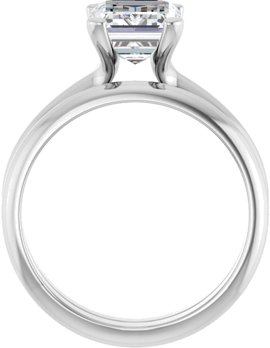 Sužadėtuvių Žiedas „Solitaire“ 14k white gold Emerald 9mm x 7mm (7)
