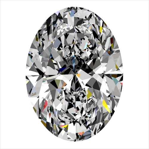 0.54 carat F-SI2 Natūralus Oval Deimantas (1)