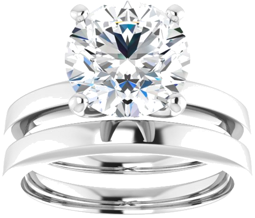 Platinum 9 mm Round Solitaire Engagement Ring Mounting (8)