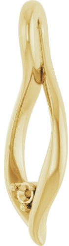 14K Yellow 1-Stone Family Infinity-Inspired Pendant Mounting (2)