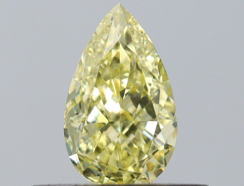 0.41 carat Fancy Yellow-SI1 Natūralus Pear Deimantas (1)