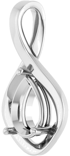 Pakabukas „Infinity-Inspired“ 925 Sidabro Pear 10mm x 7mm (2)