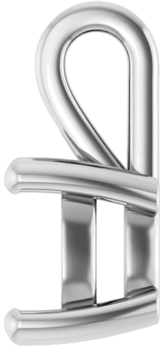 Pakabukas „Solitaire“ 585 Baltojo Aukso Cushion 7mm (3)