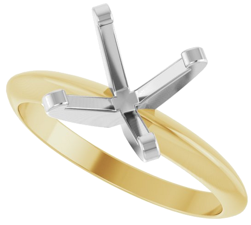 Sužadėtuvių Žiedas „Lightweight Solitaire“ 14k yellow/white gold Round 8mm (5)