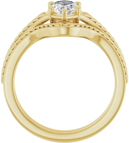 Sužadėtuvių Žiedas „Solitaire“ 10k yellow gold Marquise 10mm x 5mm (7)