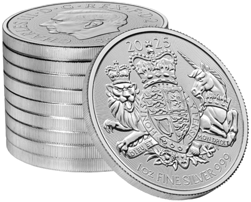 1 oz Karaliskie ģerbo 2025 Apvienotā Karaliste Sudraba monēta (4)